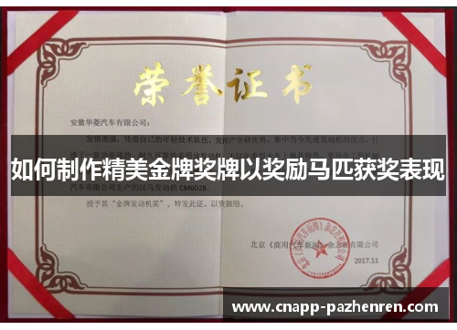如何制作精美金牌奖牌以奖励马匹获奖表现