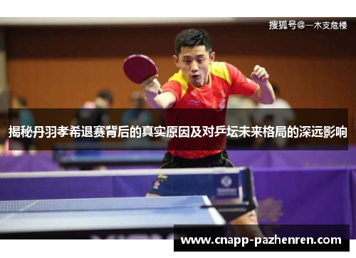 揭秘丹羽孝希退赛背后的真实原因及对乒坛未来格局的深远影响