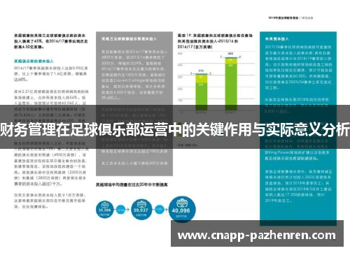 财务管理在足球俱乐部运营中的关键作用与实际意义分析 财务管理在足球俱乐部运营中的关键作用与实际意义分析